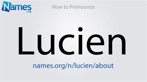 how to spell lucien